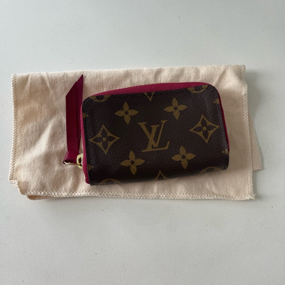 Louis Vuitton zippy wallet monogram pink canvas